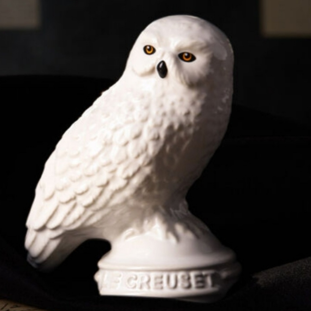 Limited Edition Rare Le Creuset Harry Potter's Hedwig Pie Bird White Owl